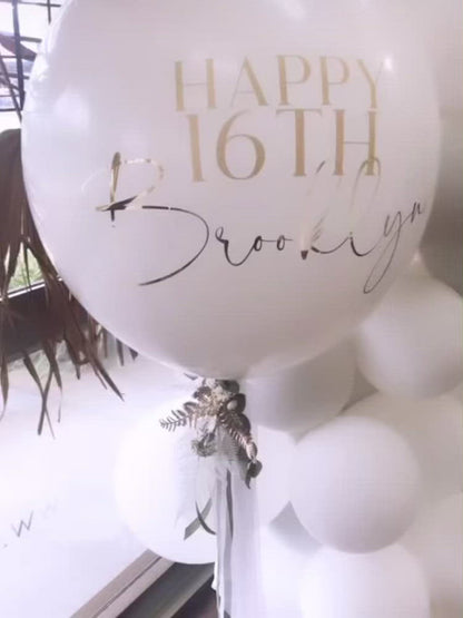 Luxury Personalised Balloon 60cm // By Newcastle Dried Flower Co