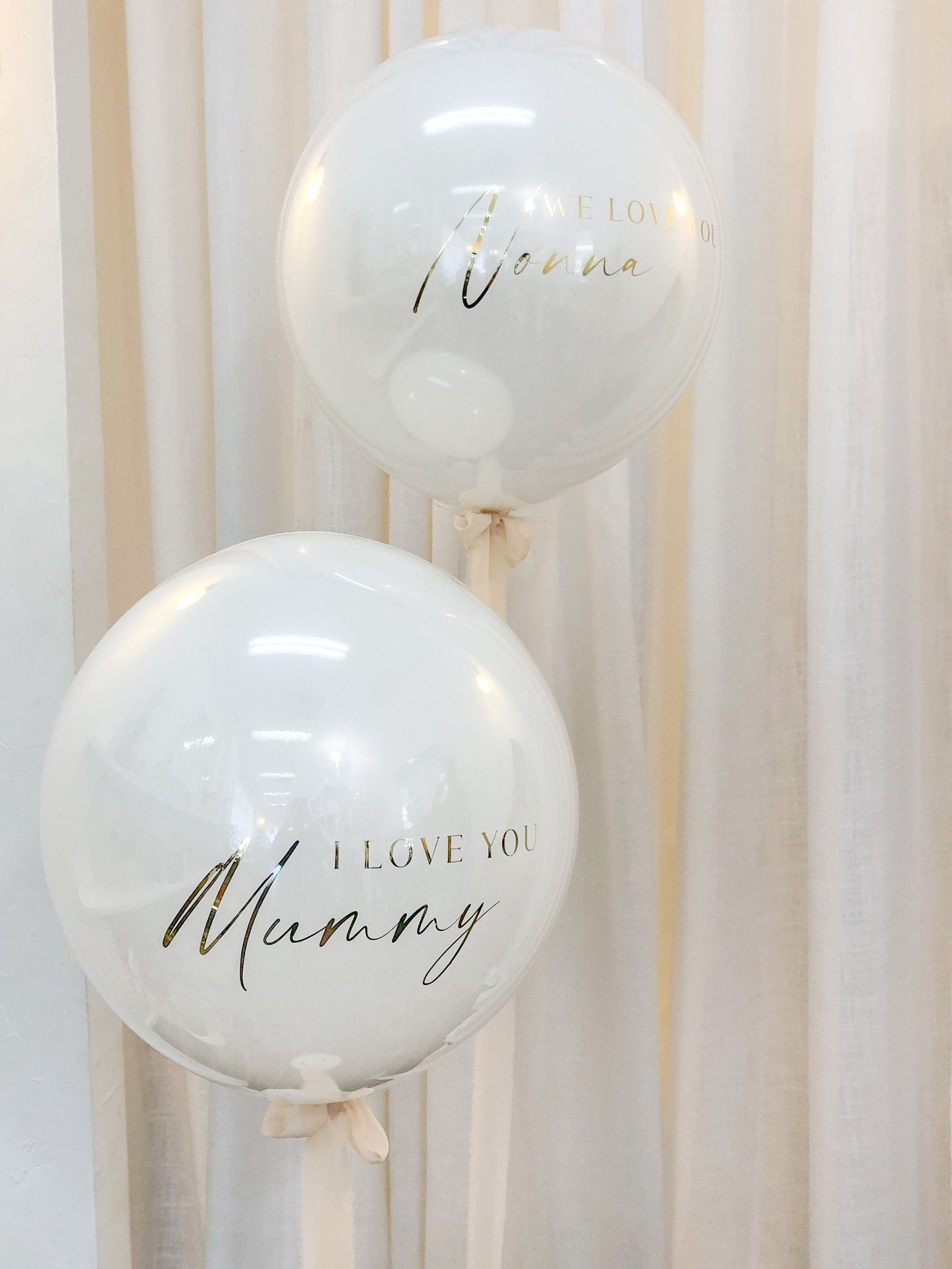 40cm White // Mother's Day Personalised Balloon