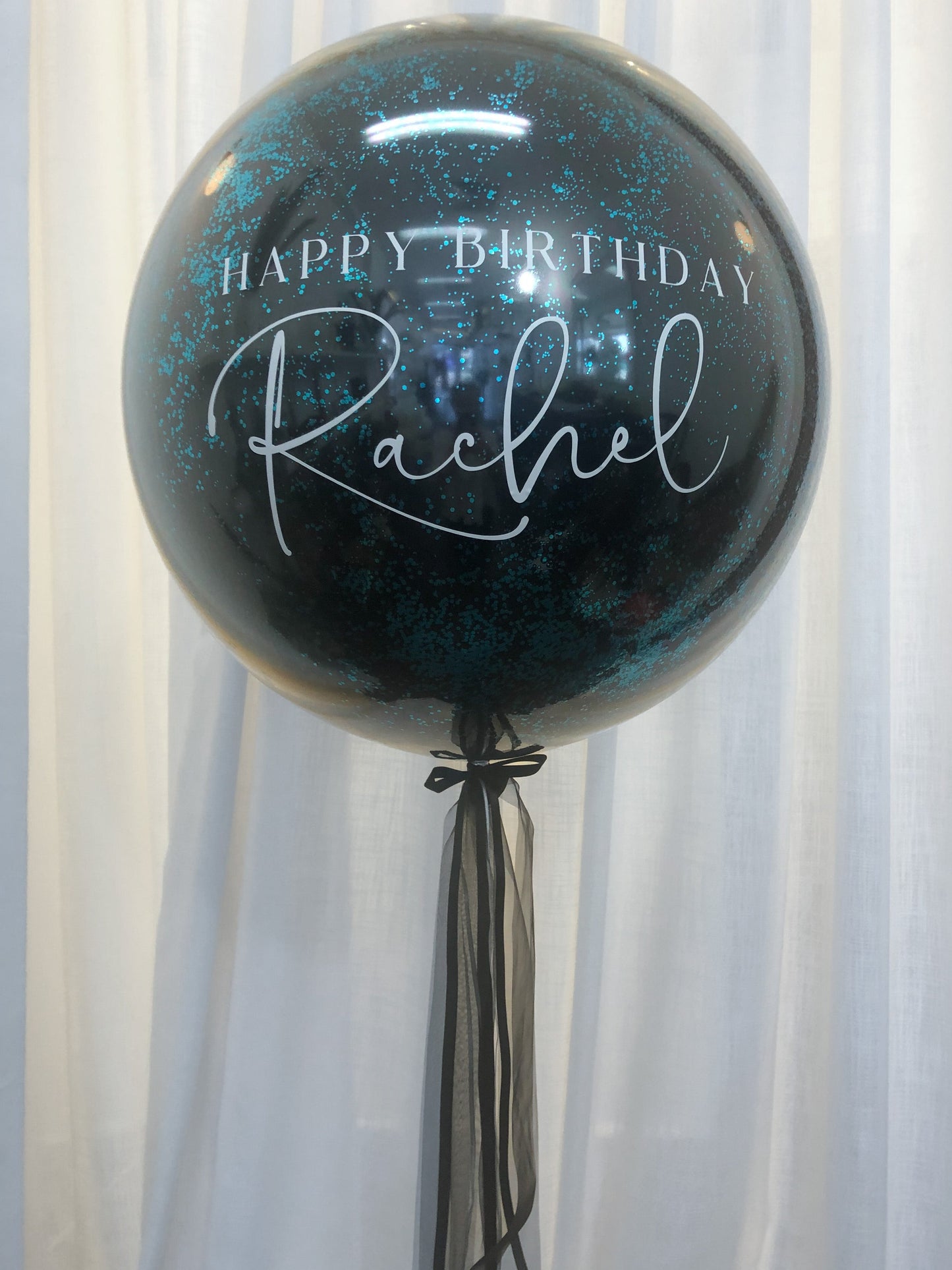 60cm Personalised Glitter Balloon // by Newcastle Dried Flower Co