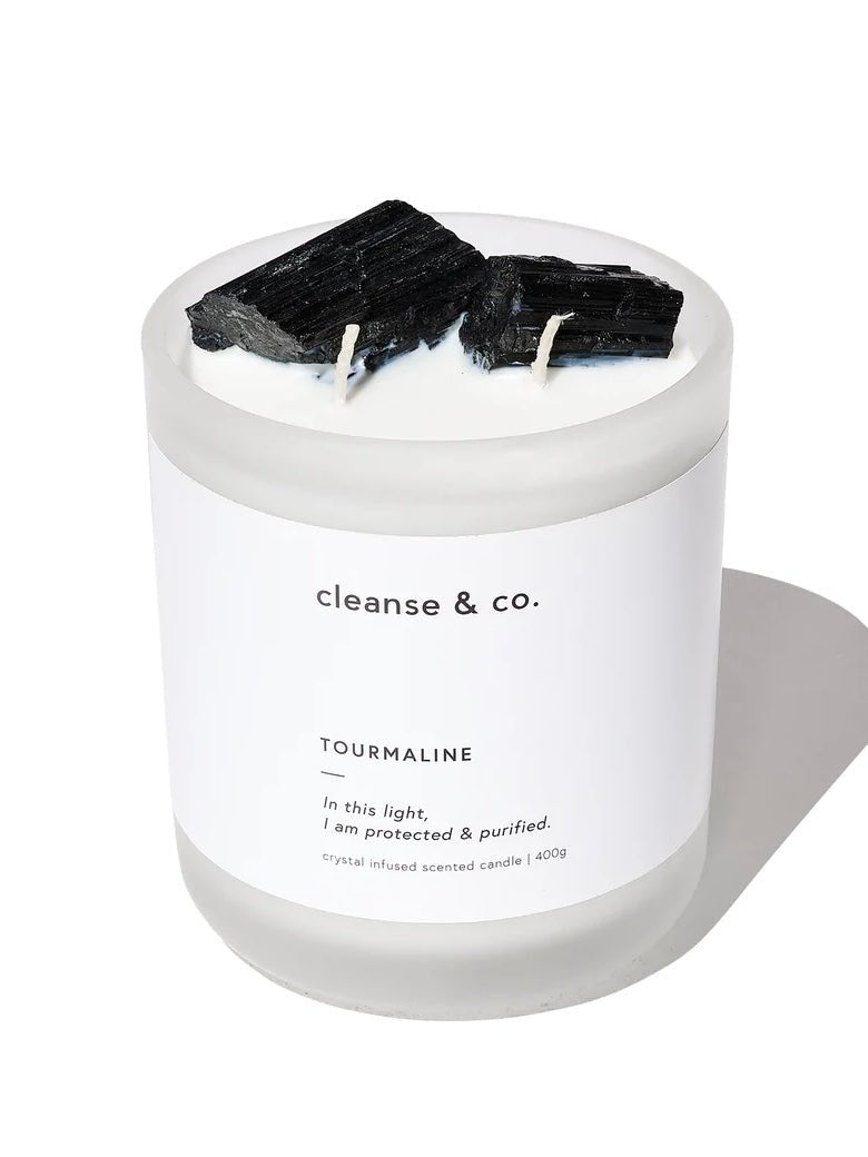 Cleanse & Co Candle //Black Tourmaline // Amber & Cedarwood