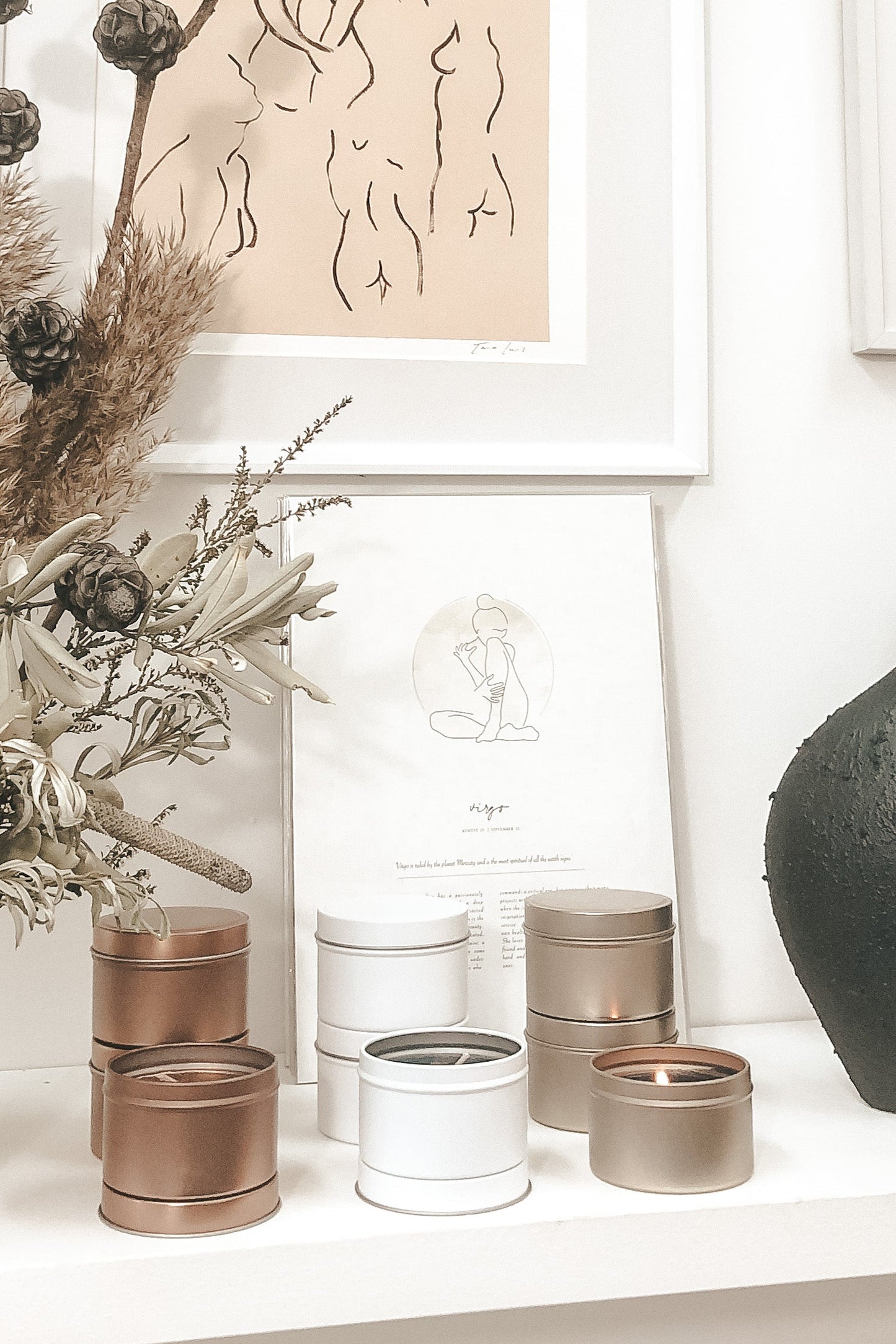 Botanical Candles by Newcastle Dried Flower Co