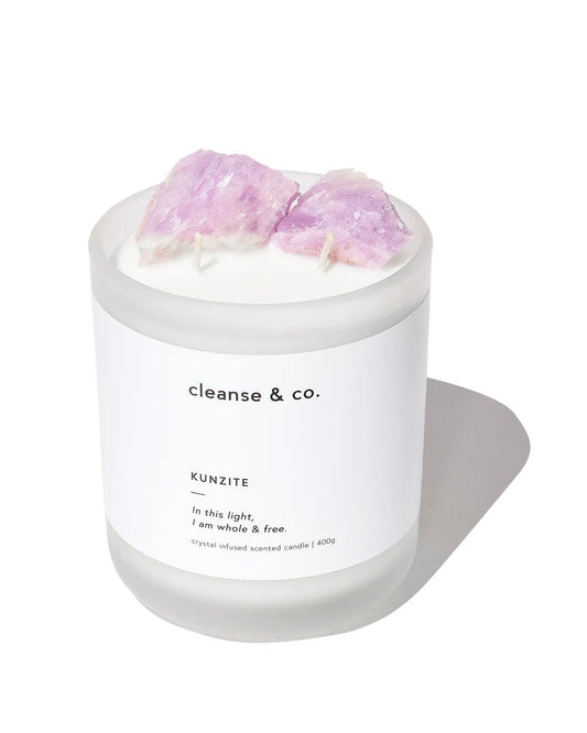 Cleanse & Co Candle // Kunzite // White Orchid & Mimosa