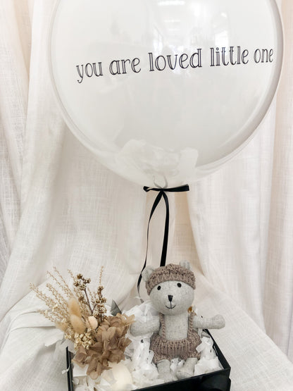 New Baby Balloon & Posy // With Optional Soft Toy