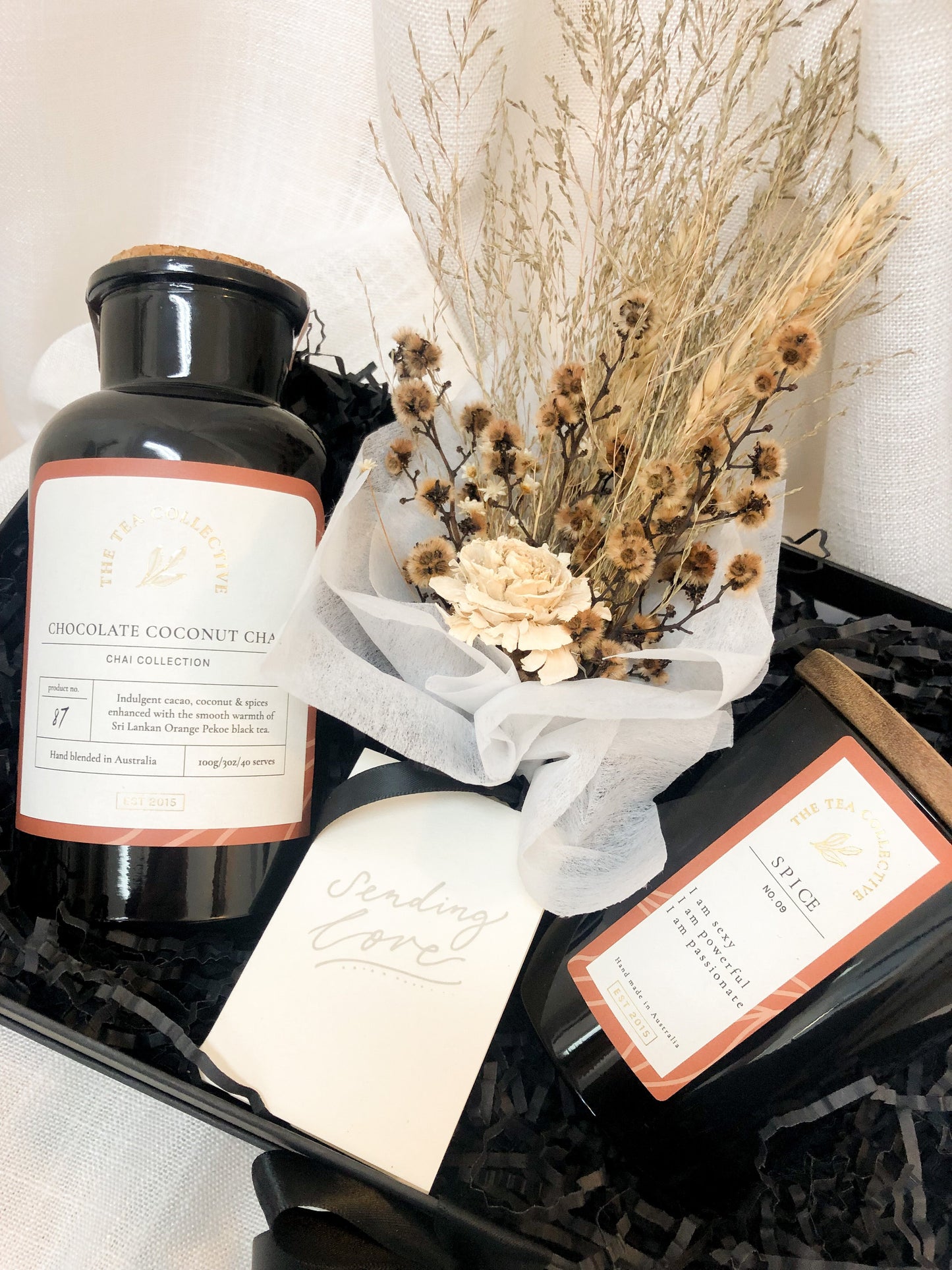 The Tea Collective with Posy Gift Box // Newcastle Dried Flower Co